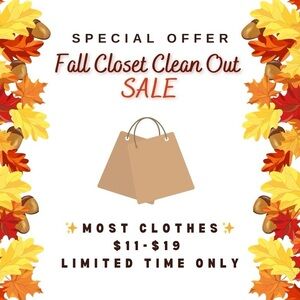 Fall Closet Clean Out Sale Poster